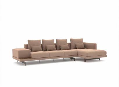 Luxury Beige Corner sofa L-shape Upholstered furniture Living room Designer Furnishings
